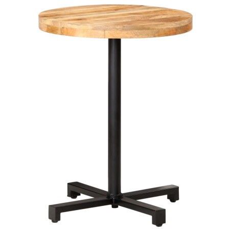 vidaXL Mesa de bistró redonda madera de mango rugosa Ø60x75 cm