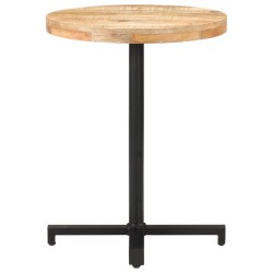 vidaXL Mesa de bistró redonda madera de mango rugosa Ø60x75 cm