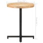 vidaXL Mesa de bistró redonda madera de mango rugosa Ø60x75 cm vidaXL Mesa de bistró redonda madera de mango rugosa Ø60x75 cm