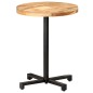 vidaXL Mesa de bistró redonda madera de mango rugosa Ø60x75 cm vidaXL Mesa de bistró redonda madera de mango rugosa Ø60x75 cm