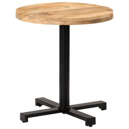 vidaXL Mesa de bistró redonda madera de mango rugosa Ø70x75 cm