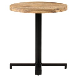 vidaXL Mesa de bistró redonda madera de mango rugosa Ø70x75 cm