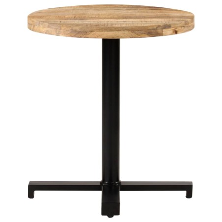 vidaXL Mesa de bistró redonda madera de mango rugosa Ø70x75 cm