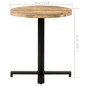 vidaXL Mesa de bistró redonda madera de mango rugosa Ø70x75 cm vidaXL Mesa de bistró redonda madera de mango rugosa Ø70x75 cm