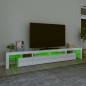 vidaXL Mueble de TV con luces LED blanco brillante 260x36,5x40 cm vidaXL Mueble de TV con luces LED blanco brillante 260x36,5x40 cm