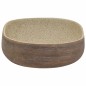vidaXL Lavabo sobre encimera ovalado cerámica arena marrón 59x40x14 cm vidaXL Lavabo sobre encimera ovalado cerámica arena marrón 59x40x14 cm