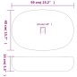 vidaXL Lavabo sobre encimera ovalado cerámica arena marrón 59x40x14 cm vidaXL Lavabo sobre encimera ovalado cerámica arena marrón 59x40x14 cm
