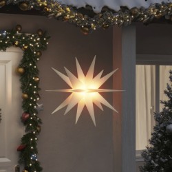 vidaXL Lámpara de Navidad con LED plegable blanca 100 cm