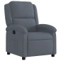 vidaXL Sillón reclinable de terciopelo gris oscuro vidaXL Sillón reclinable de terciopelo gris oscuro