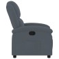 vidaXL Sillón reclinable de terciopelo gris oscuro vidaXL Sillón reclinable de terciopelo gris oscuro