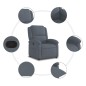 vidaXL Sillón reclinable de terciopelo gris oscuro vidaXL Sillón reclinable de terciopelo gris oscuro