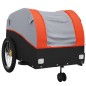vidaXL Remolque para bicicleta hierro negro y naranja 45 kg vidaXL Remolque para bicicleta hierro negro y naranja 45 kg