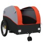 vidaXL Remolque para bicicleta hierro negro y naranja 45 kg vidaXL Remolque para bicicleta hierro negro y naranja 45 kg