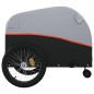 vidaXL Remolque para bicicleta hierro negro y naranja 45 kg vidaXL Remolque para bicicleta hierro negro y naranja 45 kg