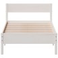 vidaXL Estructura de cama con cabecero madera pino blanco 75x190 cm vidaXL Estructura de cama con cabecero madera pino blanco 75x190 cm
