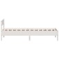 vidaXL Estructura de cama con cabecero madera pino blanco 75x190 cm vidaXL Estructura de cama con cabecero madera pino blanco 75x190 cm