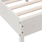 vidaXL Estructura de cama con cabecero madera pino blanco 75x190 cm vidaXL Estructura de cama con cabecero madera pino blanco 75x190 cm