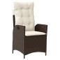 vidaXL Sillones reclinables jardín con cojines marrones 2 uds ratán PE vidaXL Sillones reclinables jardín con cojines marrones 2 uds ratán PE