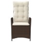 vidaXL Sillones reclinables jardín con cojines marrones 2 uds ratán PE vidaXL Sillones reclinables jardín con cojines marrones 2 uds ratán PE