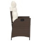 vidaXL Sillones reclinables jardín con cojines marrones 2 uds ratán PE vidaXL Sillones reclinables jardín con cojines marrones 2 uds ratán PE
