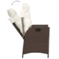 vidaXL Sillones reclinables jardín con cojines marrones 2 uds ratán PE vidaXL Sillones reclinables jardín con cojines marrones 2 uds ratán PE