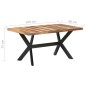 vidaXL Mesa de comedor de madera acacia acabado miel 160x80x75 cm vidaXL Mesa de comedor de madera acacia acabado miel 160x80x75 cm