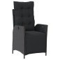vidaXL Set de comedor de jardín 7 pzas y cojines ratán sintético negro vidaXL Set de comedor de jardín 7 pzas y cojines ratán sintético negro