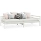 vidaXL Sofá cama de madera maciza de pino blanco 90x200 cm vidaXL Sofá cama de madera maciza de pino blanco 90x200 cm