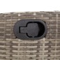 vidaXL Set comedor de jardín 5 piezas con cojines ratán sintético gris vidaXL Set comedor de jardín 5 piezas con cojines ratán sintético gris