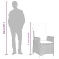 vidaXL Set comedor de jardín 5 piezas con cojines ratán sintético gris vidaXL Set comedor de jardín 5 piezas con cojines ratán sintético gris