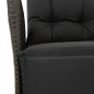 vidaXL Set de comedor de jardín 9 pzas y cojines ratán sintético negro
