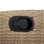 vidaXL Sillón reclinable de jardín con reposapiés ratán PE beige mixto vidaXL Sillón reclinable de jardín con reposapiés ratán PE beige mixto