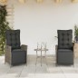 vidaXL Sillones reclinables jardín con reposapiés 2 uds ratán PE gris vidaXL Sillones reclinables jardín con reposapiés 2 uds ratán PE gris
