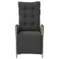 vidaXL Sillones reclinables jardín con reposapiés 2 uds ratán PE gris vidaXL Sillones reclinables jardín con reposapiés 2 uds ratán PE gris