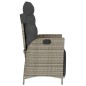 vidaXL Sillones reclinables jardín con reposapiés 2 uds ratán PE gris vidaXL Sillones reclinables jardín con reposapiés 2 uds ratán PE gris
