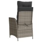 vidaXL Sillones reclinables jardín con reposapiés 2 uds ratán PE gris vidaXL Sillones reclinables jardín con reposapiés 2 uds ratán PE gris