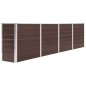 vidaXL Jardinera elevada de acero galvanizado marrón 320x40x77 cm vidaXL Jardinera elevada de acero galvanizado marrón 320x40x77 cm