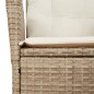 vidaXL Set comedor de jardín 7 pzas con cojines ratán sintético beige vidaXL Set comedor de jardín 7 pzas con cojines ratán sintético beige