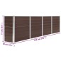 vidaXL Jardinera elevada de acero galvanizado marrón 320x40x77 cm vidaXL Jardinera elevada de acero galvanizado marrón 320x40x77 cm
