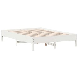vidaXL Estructura de cama madera maciza de pino blanco 120x200 cm