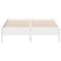 vidaXL Estructura de cama madera maciza de pino blanco 140x200 cm vidaXL Estructura de cama madera maciza de pino blanco 140x200 cm