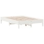vidaXL Estructura de cama madera maciza de pino blanco 140x200 cm vidaXL Estructura de cama madera maciza de pino blanco 140x200 cm