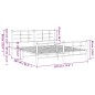 vidaXL Estructura de cama cabecero y estribo metal negro 180x200 cm vidaXL Estructura de cama cabecero y estribo metal negro 180x200 cm