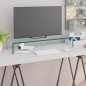 vidaXL Soporte para TV/Elevador monitor cristal claro 80x30x13 cm vidaXL Soporte para TV/Elevador monitor cristal claro 80x30x13 cm