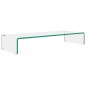 vidaXL Soporte para TV/Elevador monitor cristal claro 80x30x13 cm vidaXL Soporte para TV/Elevador monitor cristal claro 80x30x13 cm