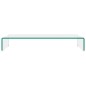 vidaXL Soporte para TV/Elevador monitor cristal claro 80x30x13 cm vidaXL Soporte para TV/Elevador monitor cristal claro 80x30x13 cm