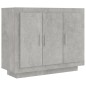 vidaXL Aparador de madera contrachapada gris hormigón 92x35x75 cm vidaXL Aparador de madera contrachapada gris hormigón 92x35x75 cm