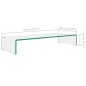 vidaXL Soporte para TV/Elevador monitor cristal claro 80x30x13 cm vidaXL Soporte para TV/Elevador monitor cristal claro 80x30x13 cm