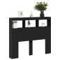 vidaXL Cabecero de cama con LED negro 120x17x102 cm vidaXL Cabecero de cama con LED negro 120x17x102 cm