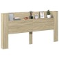 vidaXL Cabecero de cama con LED roble Sonoma 200x16,5x103,5 cm vidaXL Cabecero de cama con LED roble Sonoma 200x16,5x103,5 cm
